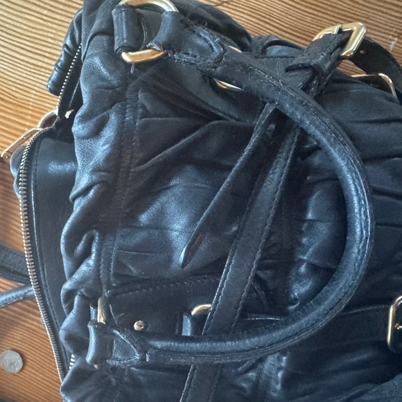 Prada Black Gaufre Leather Hobo Bag - Picture 4 of 6